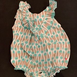 Pink chicken romper